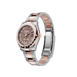 Rolex Datejust: 31 mm, Oystersteel and Everose gold, chocolate, diamond-set dial, Oyster bracelet, m278341rbr-0003 - Image 5
