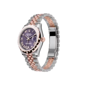 Rolex Datejust: 31 mm, Oystersteel and Everose gold, aubergine, diamond-set dial, Jubilee bracelet, m278341rbr-0020 - Image 4