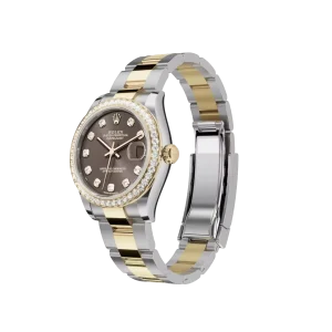 Rolex Datejust: 31 mm, Oystersteel and yellow gold, dark grey, diamond-set dial, Oyster bracelet, m278383rbr-0021 - Image 2
