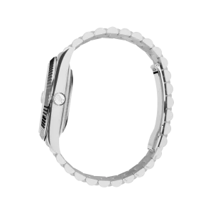 Rolex Day-Date: 40mm, White gold, white dial, fluted bezel, President bracelet, m228239-0046 – Image 3