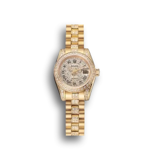 Super Clone Rolex DayJust Diamond Pave Dial Gold Diamond Bracelet 1453955