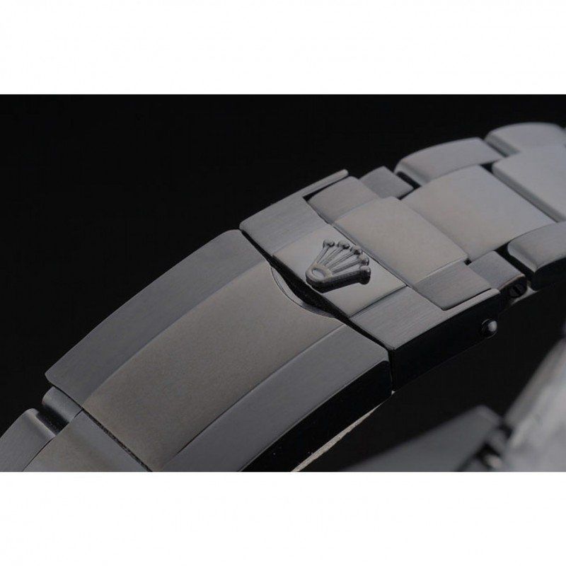 Super Clone Rolex Daytona Black Ion Plated Tachymeter Black Stainless Steel Strap Green Dial 80246 - Image 6