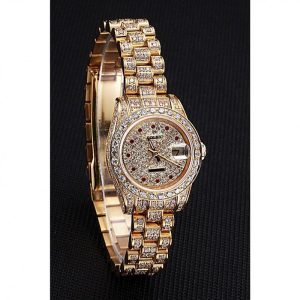 Super Clone Rolex DateJust Diamond Dial Gold 622024 - Image 3