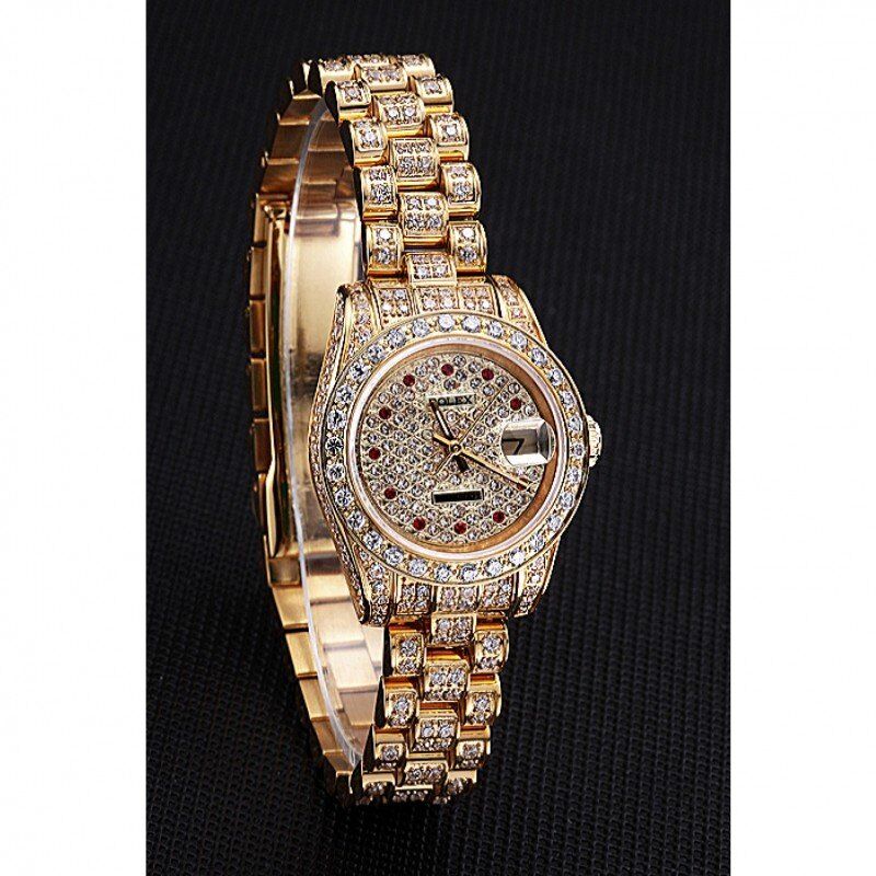Super Clone Rolex DateJust Diamond Dial Gold 622024 - Image 3