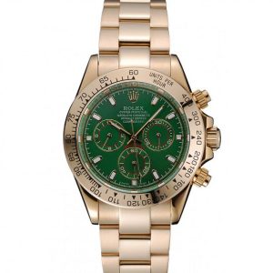 Super Clone Rolex Daytona Green Dial Rose Gold 1454244 - Image 11