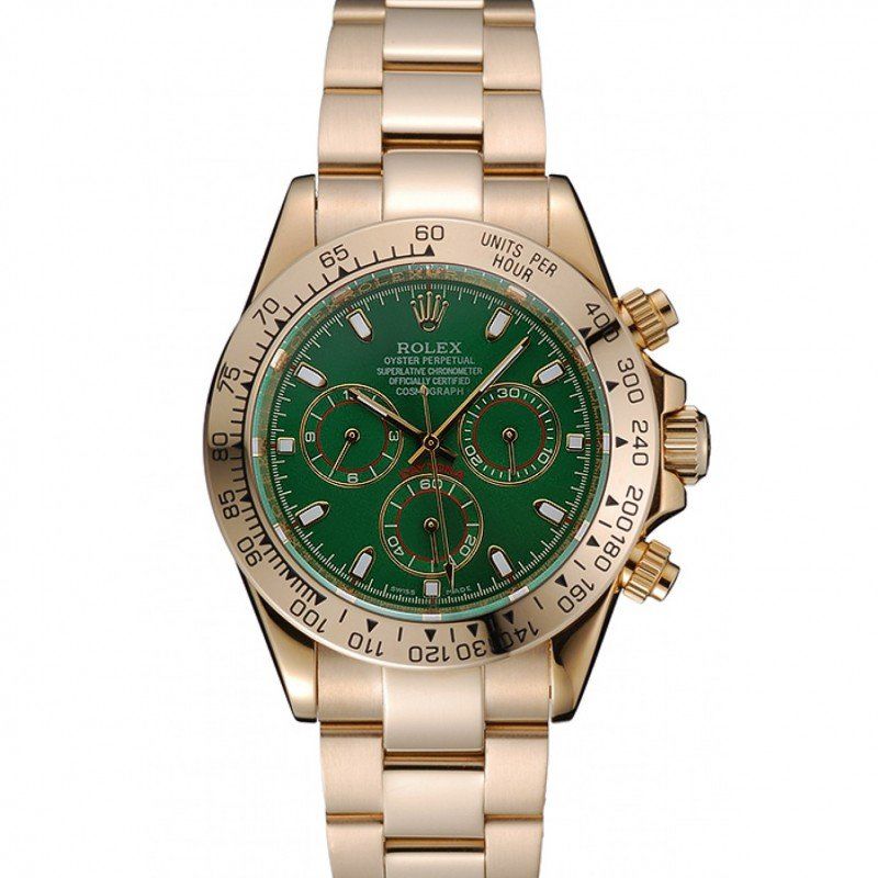 Super Clone Rolex Daytona Green Dial Rose Gold 1454244 - Image 11
