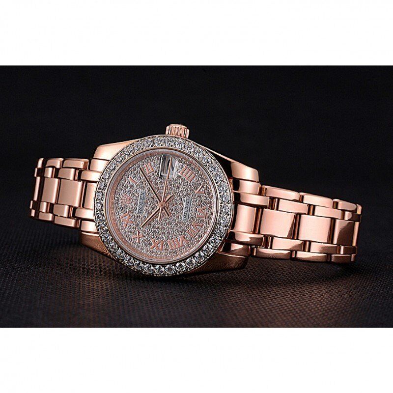 Rolex Datejust Diamond Dial And Bezel Pink Gold Case And Bracelet 622836 - Image 5