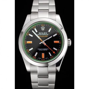 Super Clone Rolex Milgauss Black Dial Orange Markings Stainless Steel Case And Bracelet - Image 2