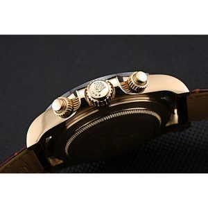 Super Clone Rolex Cosmograph Daytona Gold Case White Dial Brown Leather Bracelet 622633 - Imagen 10