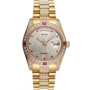 Super Clone Rolex Day-Date Diamonds Yellow Gold-SRL184 621614 - Image 12