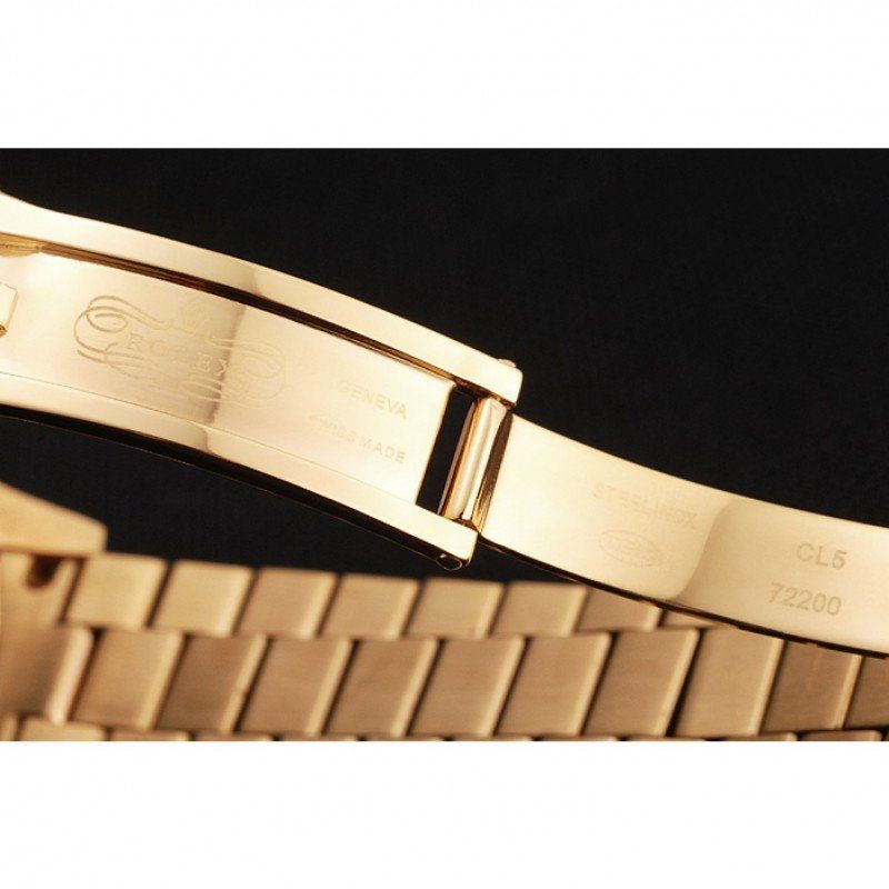 Super Clone Rolex Day-Date Yellow Gold Diamond Pave - Imagen 7