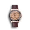 Super Clone Rolex Cosmograph Daytona Brown Dial Rose Gold Case Brown Leather Bracelet 1454243